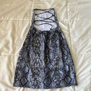 backless snake print bodycon dress. Size small